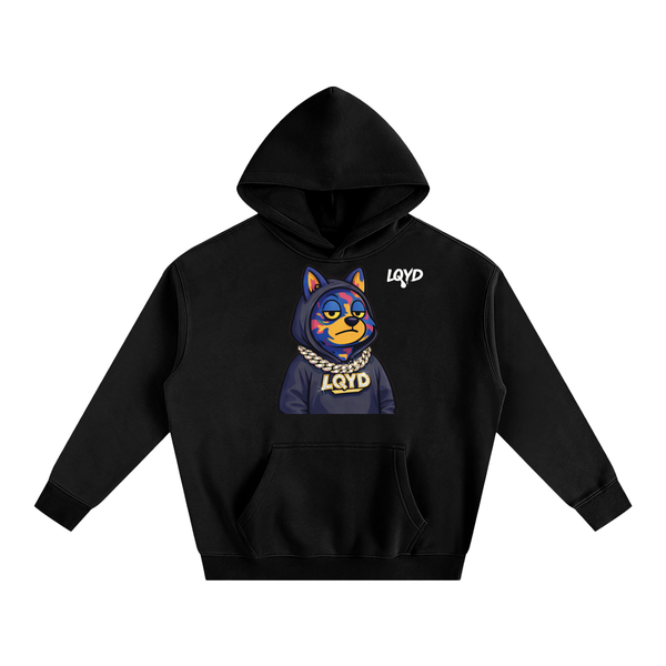 LQYD ADULT| OFF DUTY WOLF BLACK EDITION BAGGY HOODIE