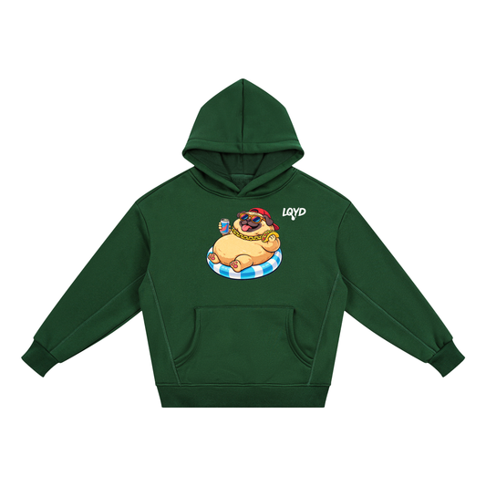 LQYD YOUTH| POOLSIDE PUG DARK BAGGY HOODIE