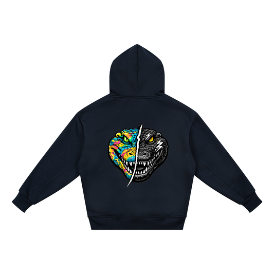 LQYD YOUTH| CHOMP THE GATOR DARK BAGGY HOODIE