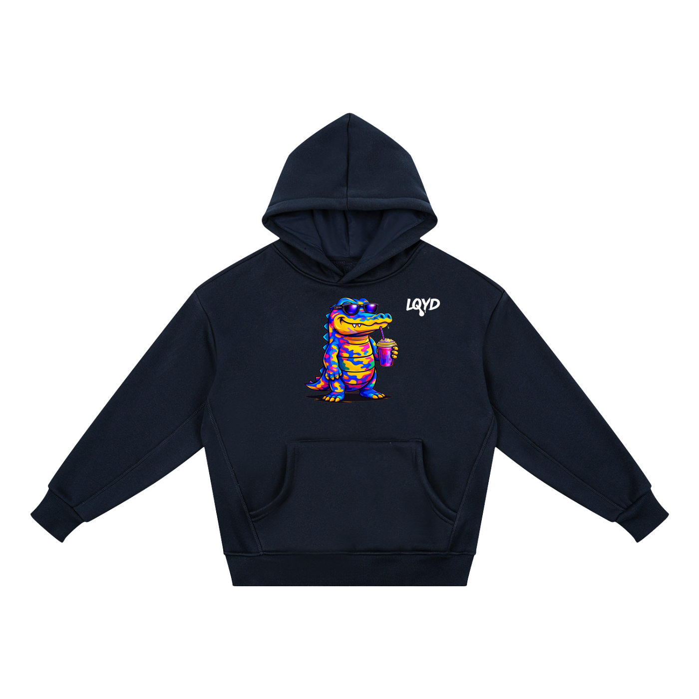 LQYD YOUTH| SUMMER GATOR DARK BAGGY HOODIE