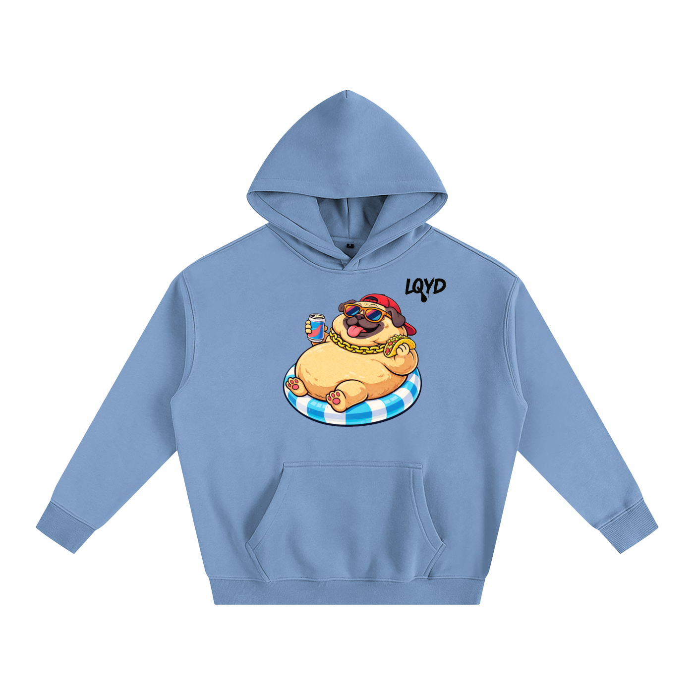 LQYD ADULT| POOLSIDE PUG BAGGY HOODIE