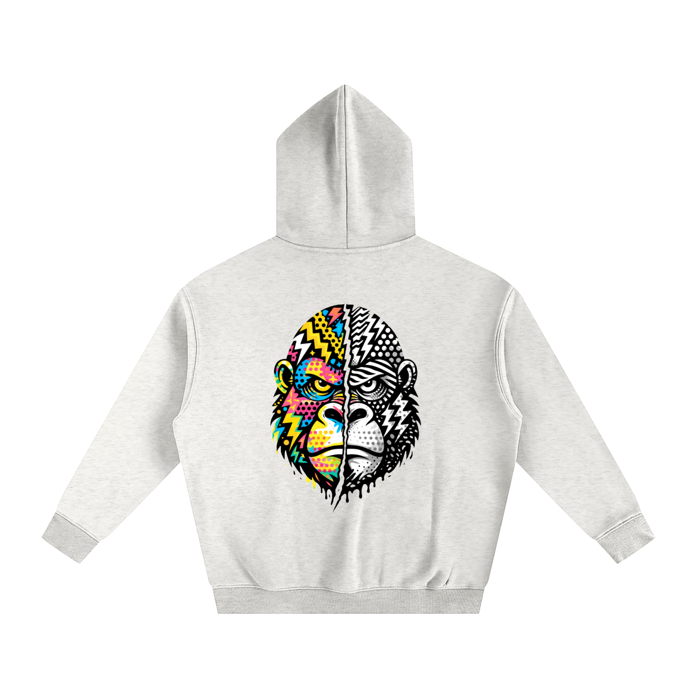 LQYD ADULT| HALF WILD GORILLA  BAGGY HOODIE