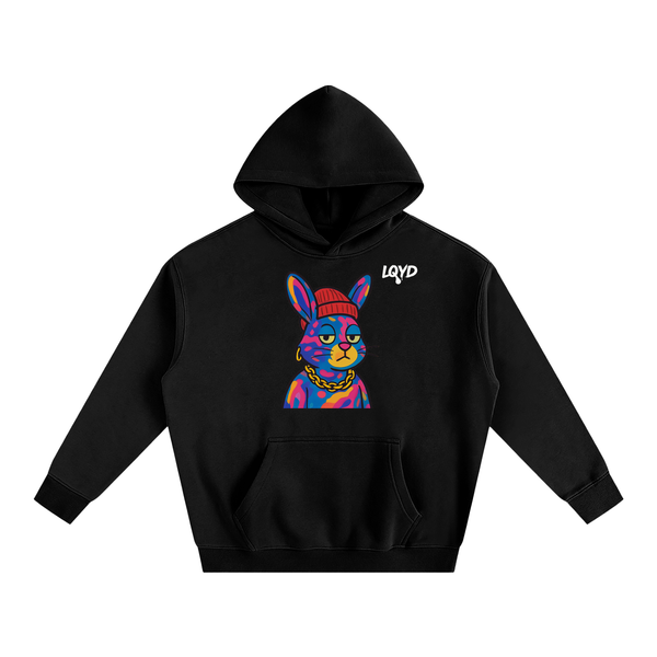 LQYD ADULT| GRAFFITI BUNNY BLACK EDITION BAGGY HOODIE