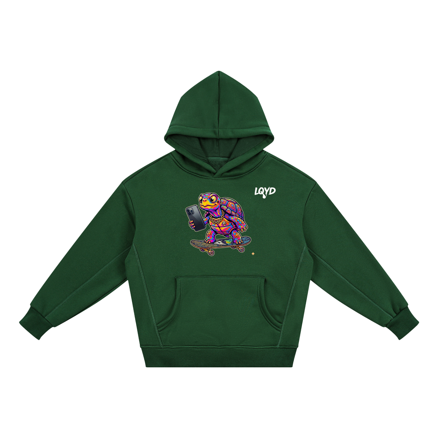 LQYD YOUTH| TURBO TURTLE DARK  BAGGY HOODIE
