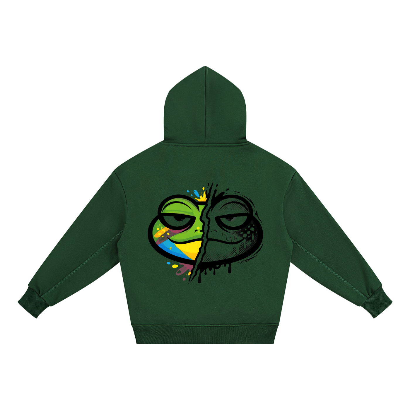 LQYD YOUTH| LOWKEY FROG DARK BAGGY HOODIE
