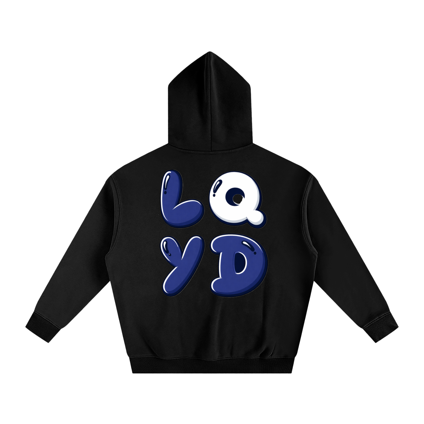 LQYD ADULT| BUBBLE LETTERS DARK EDITION BAGGY HOODIE