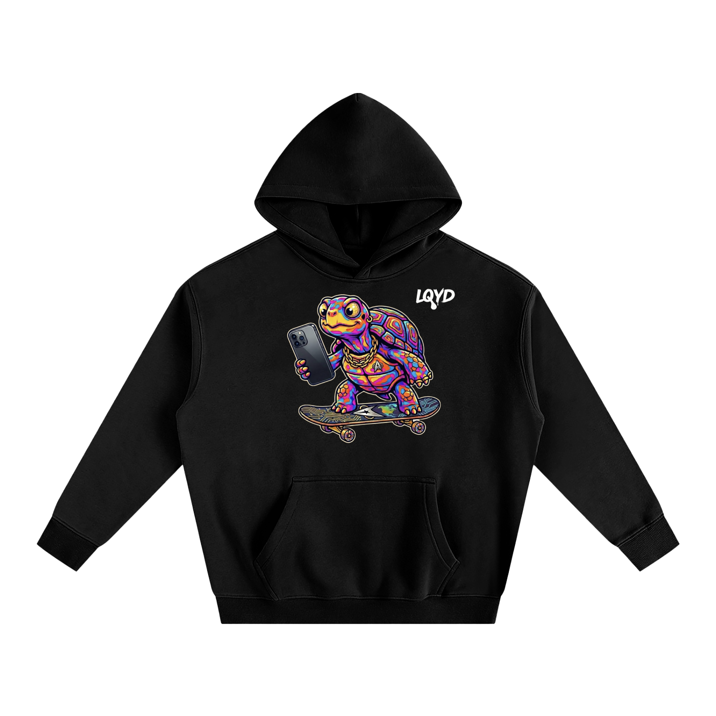 LQYD ADULT| TURBO TURTLE BLACK EDITION BAGGY HOODIE