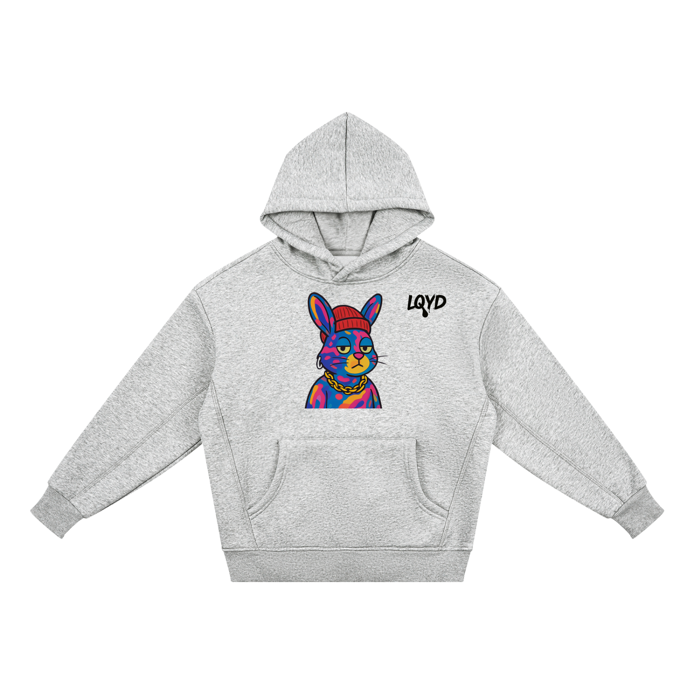 LQYD YOUTH| GRAFFITI BUNNY LIGHT BAGGY HOODIE