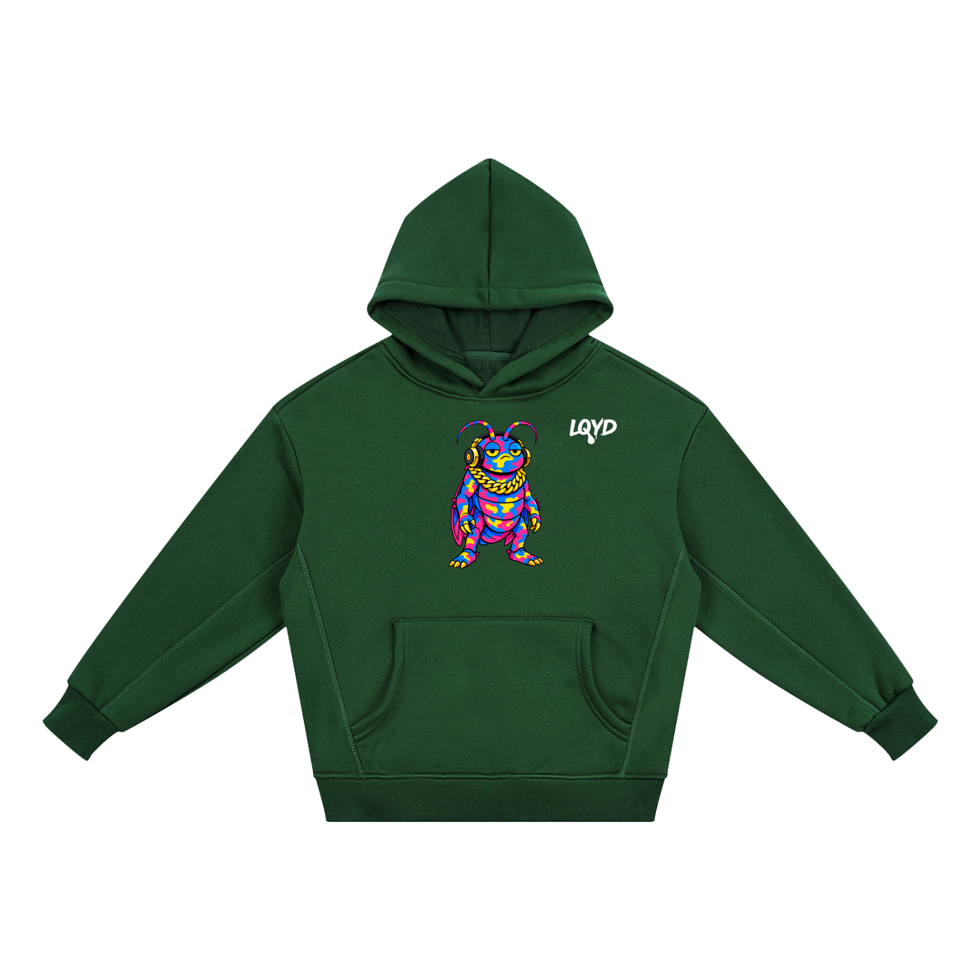 LQYD YOUTH| DJ ROACH DARK BAGGY HOODIE