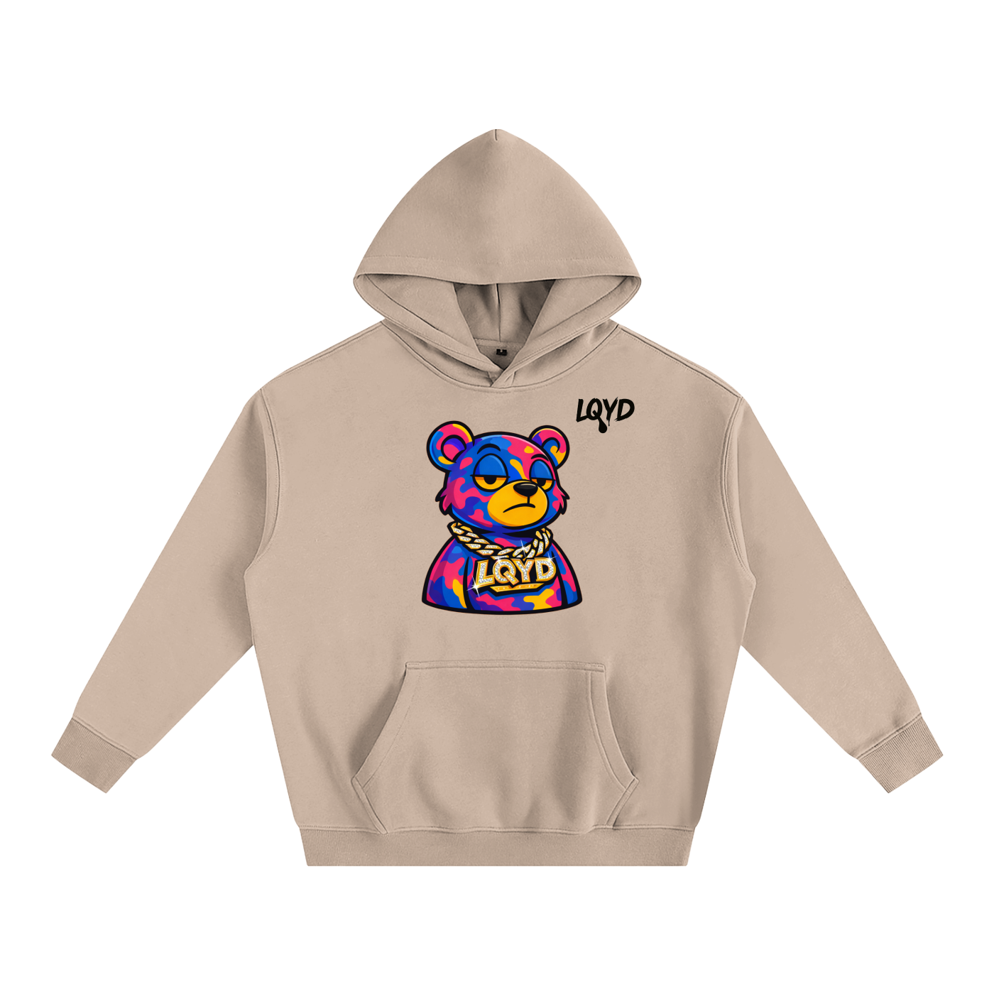 LQYD ADULT| BLINGED OUT BEAR BAGGY HOODIE