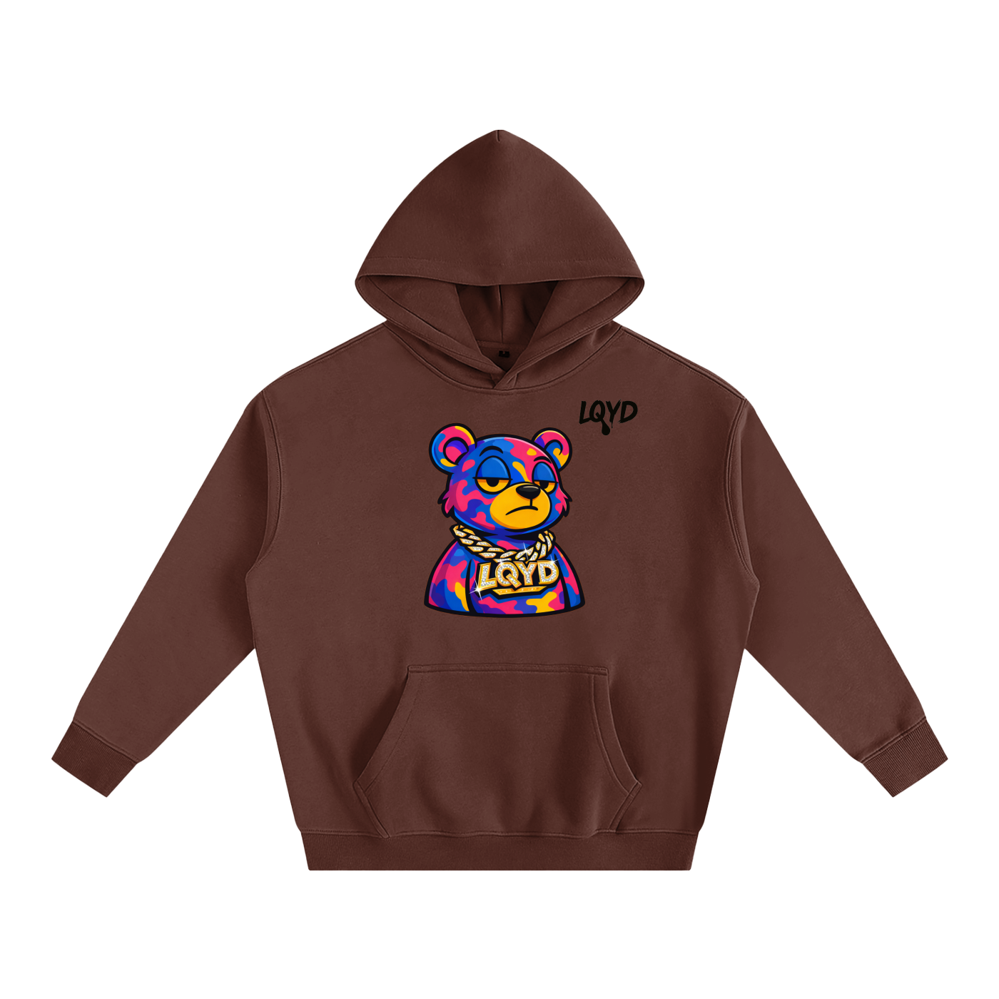 LQYD ADULT| BLINGED OUT BEAR BAGGY HOODIE