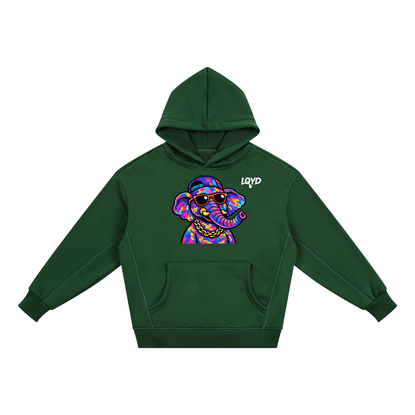 LQYD YOUTH| DJ ELEPHANT DARK BAGGY HOODIE