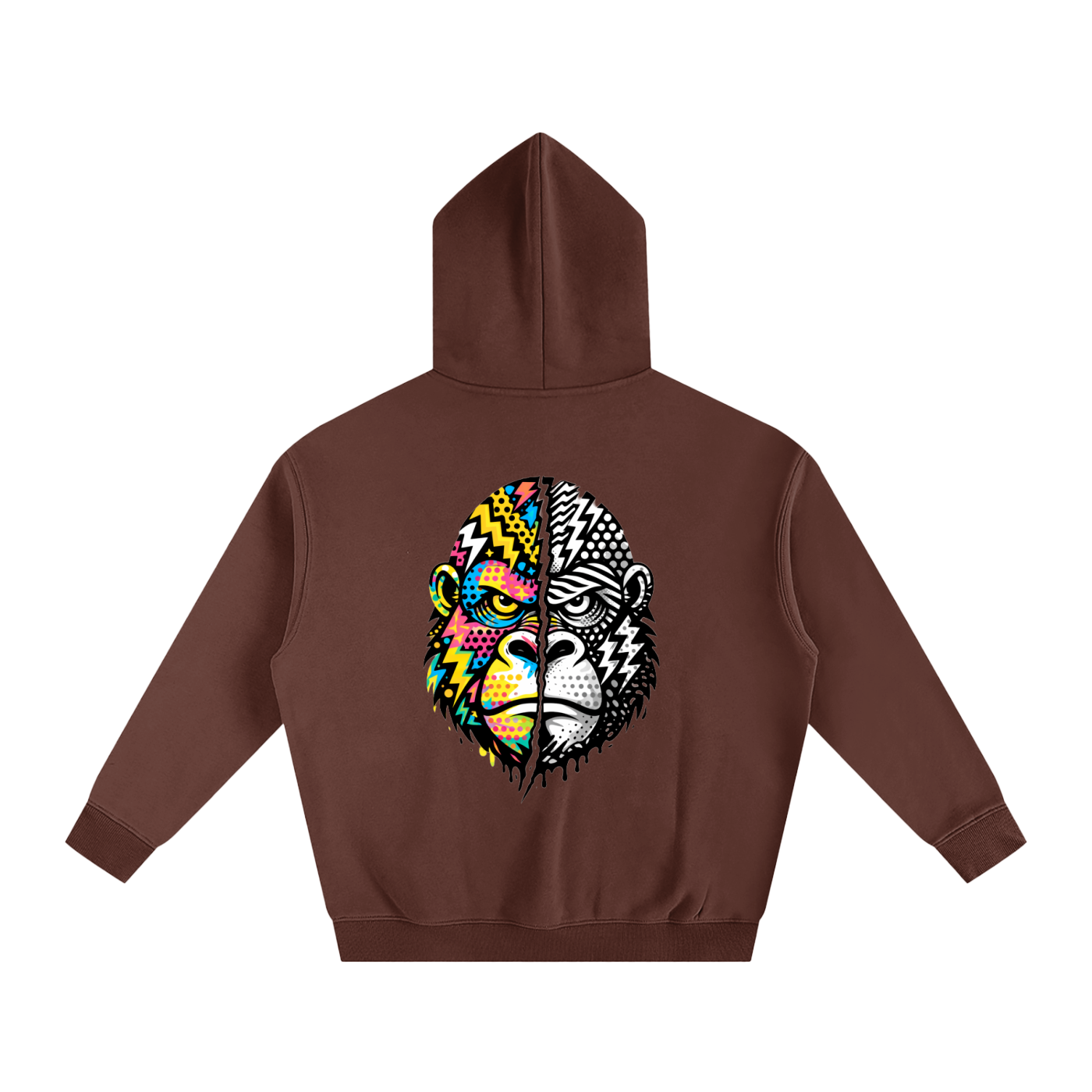 LQYD ADULT| HALF WILD GORILLA  BAGGY HOODIE