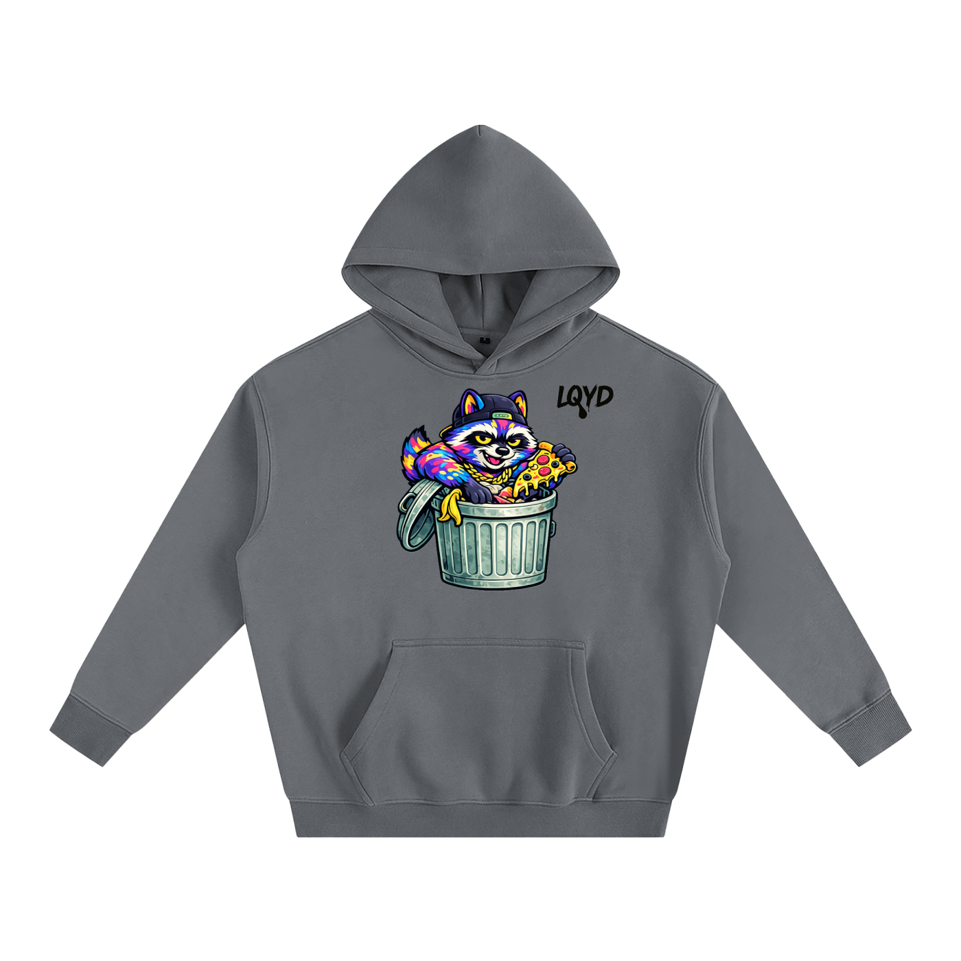 LQYD ADULT| DUMPSTER DIVING RACCOON BAGGY HOODIE
