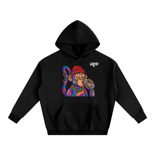 LQYD ADULT| MELLOW MONKEY BLACK EDITION BAGGY HOODIE