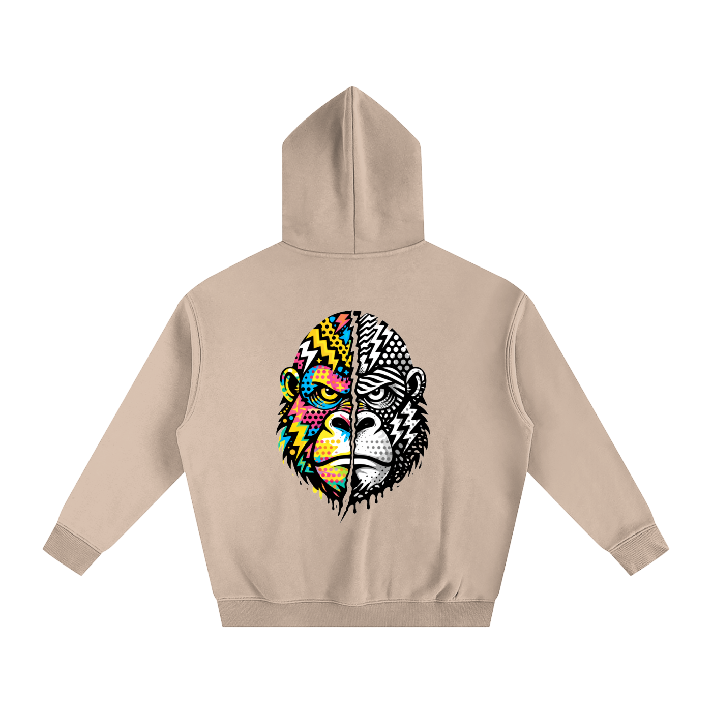 LQYD ADULT| HALF WILD GORILLA  BAGGY HOODIE