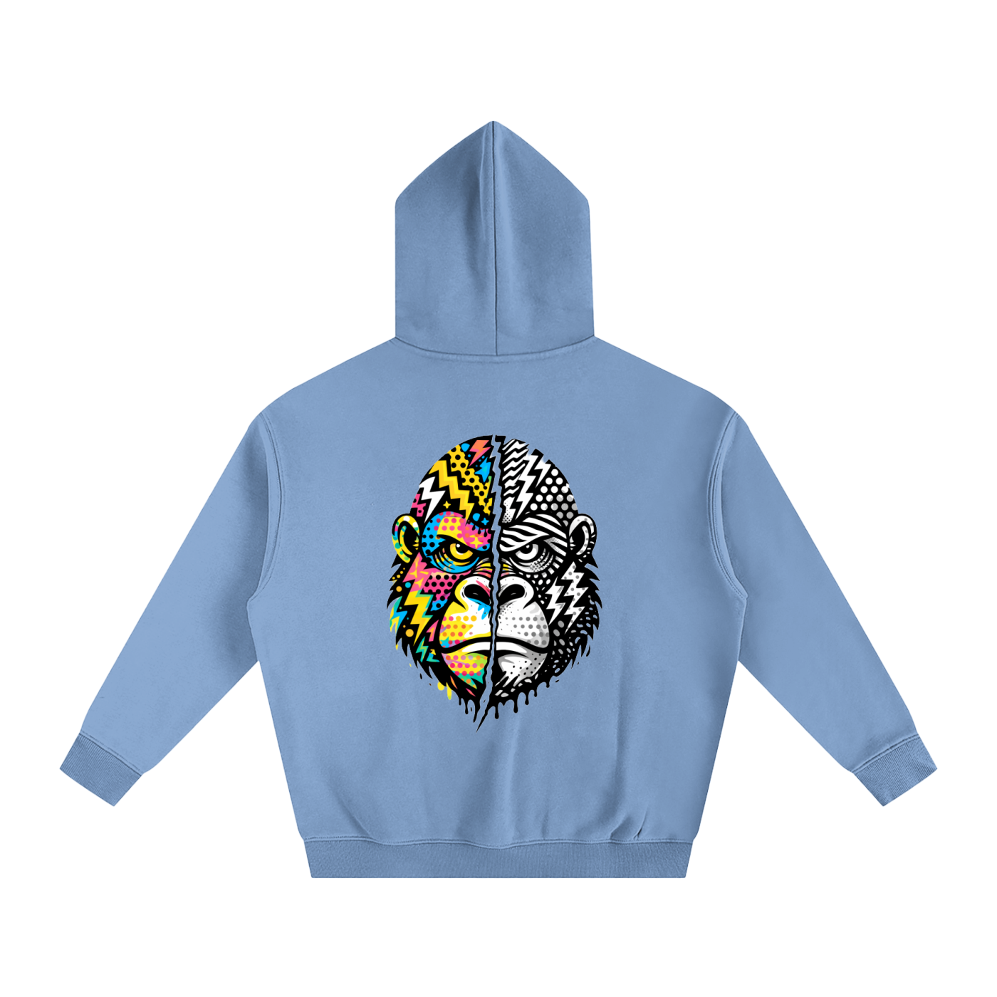 LQYD ADULT| HALF WILD GORILLA  BAGGY HOODIE