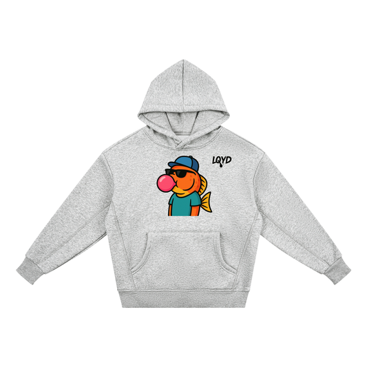 LQYD YOUTH| BUBBLEGUM FISH LIGHT BAGGY HOODIE