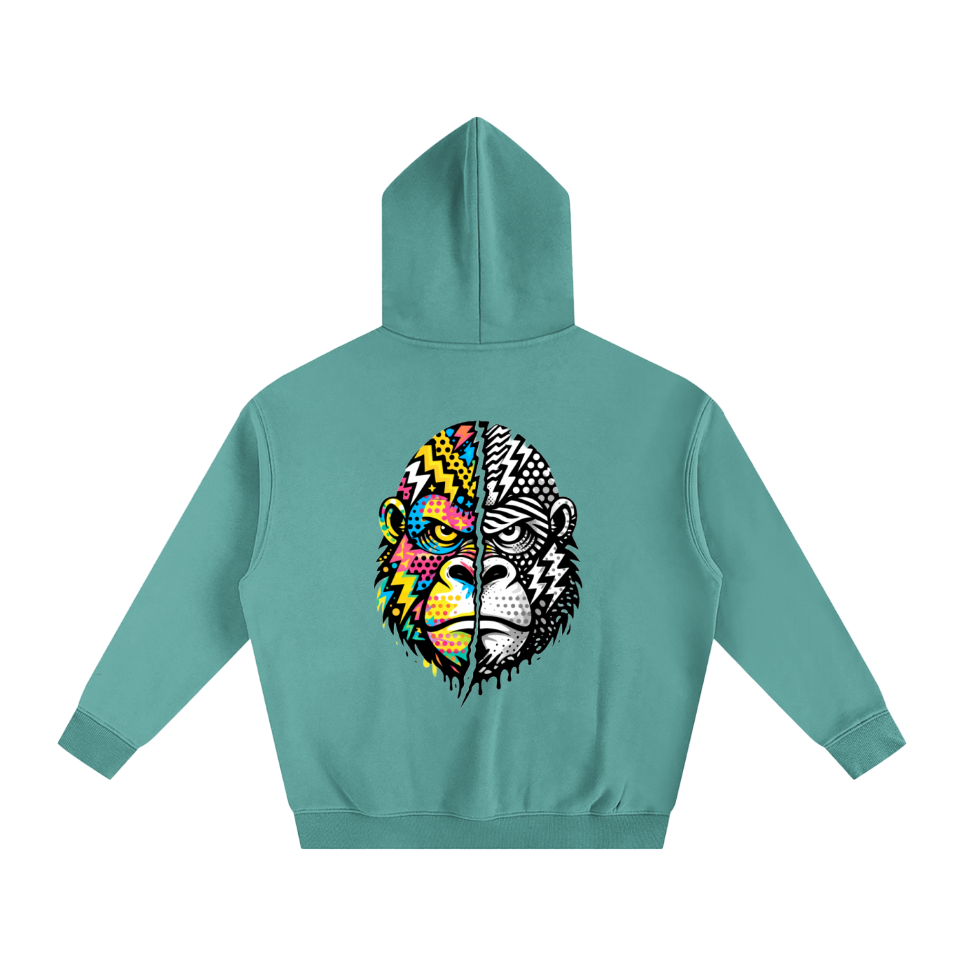 LQYD ADULT| HALF WILD GORILLA  BAGGY HOODIE