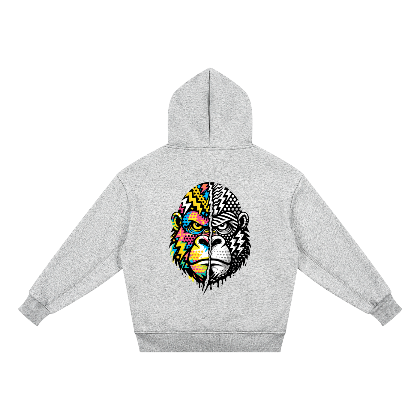 LQYD YOUTH| HALF WILD GORILLA LIGHT BAGGY HOODIE