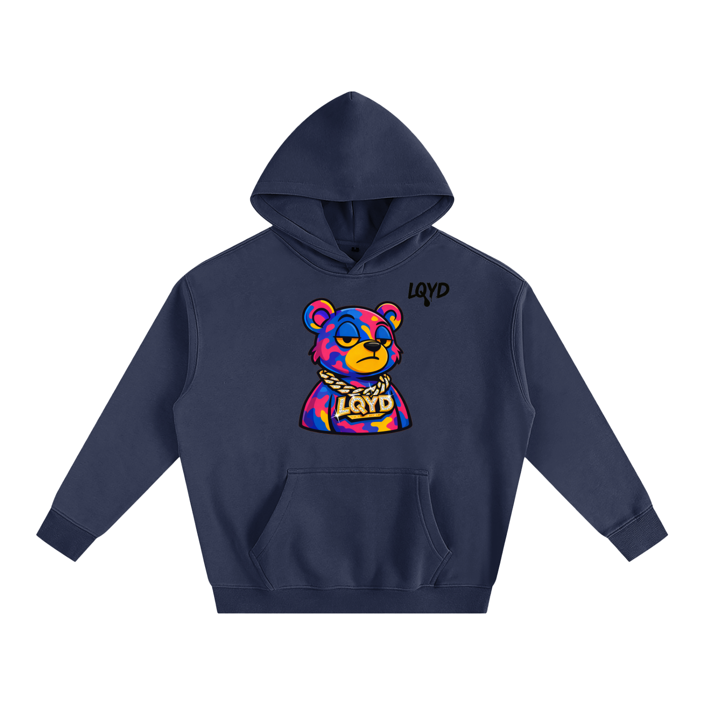 LQYD ADULT| BLINGED OUT BEAR BAGGY HOODIE