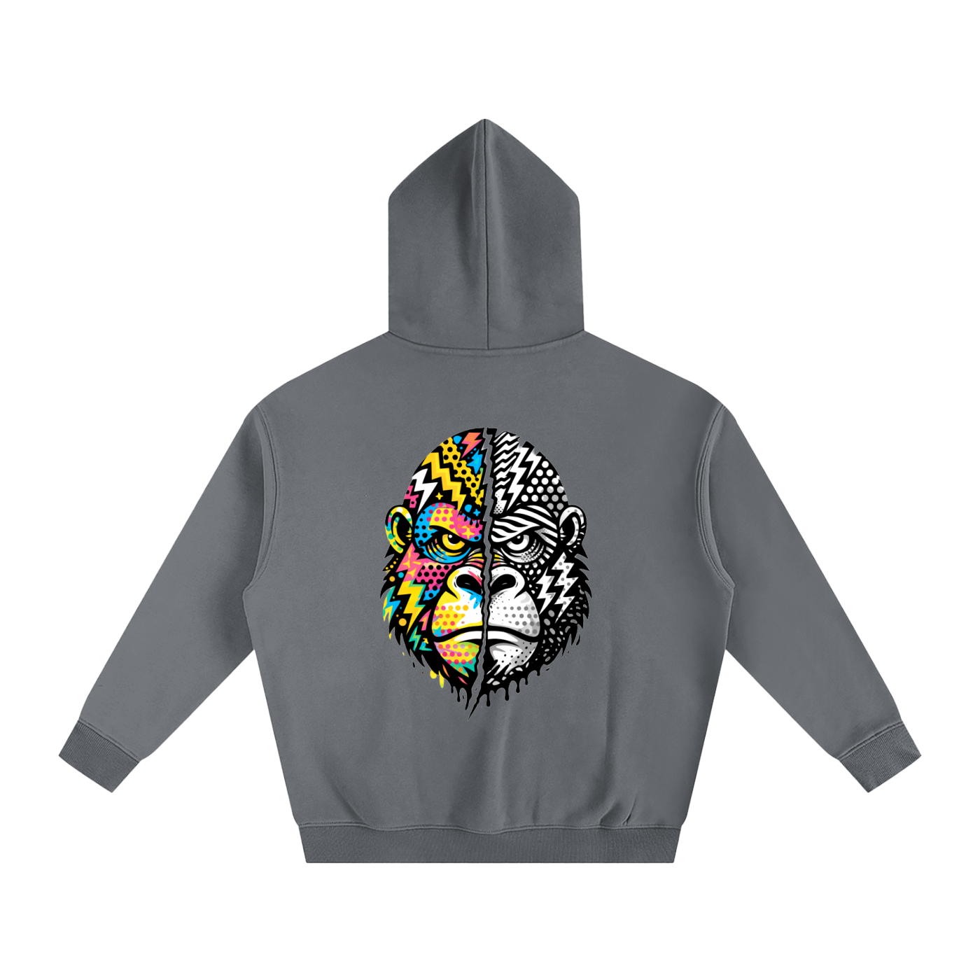 LQYD ADULT| HALF WILD GORILLA  BAGGY HOODIE