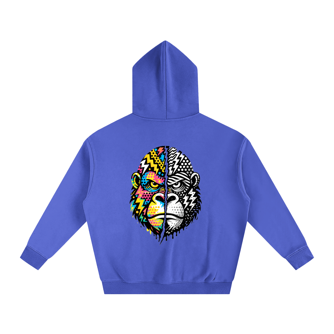 LQYD ADULT| HALF WILD GORILLA  BAGGY HOODIE
