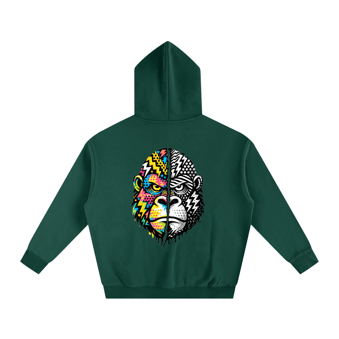 LQYD ADULT| HALF WILD GORILLA  BAGGY HOODIE