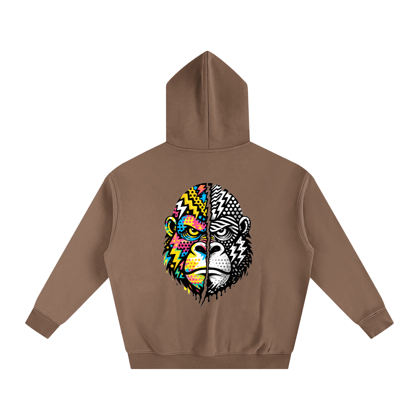 LQYD ADULT| HALF WILD GORILLA  BAGGY HOODIE