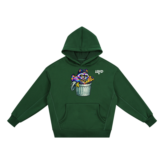 LQYD YOUTH| DUMPSTER DIVING RACCOON DARK BAGGY HOODIE