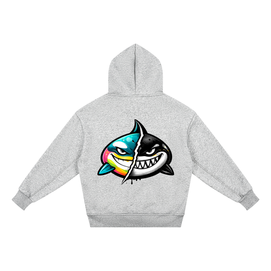 LQYD YOUTH| SMIRKING ORCA LIGHT BAGGY HOODIE