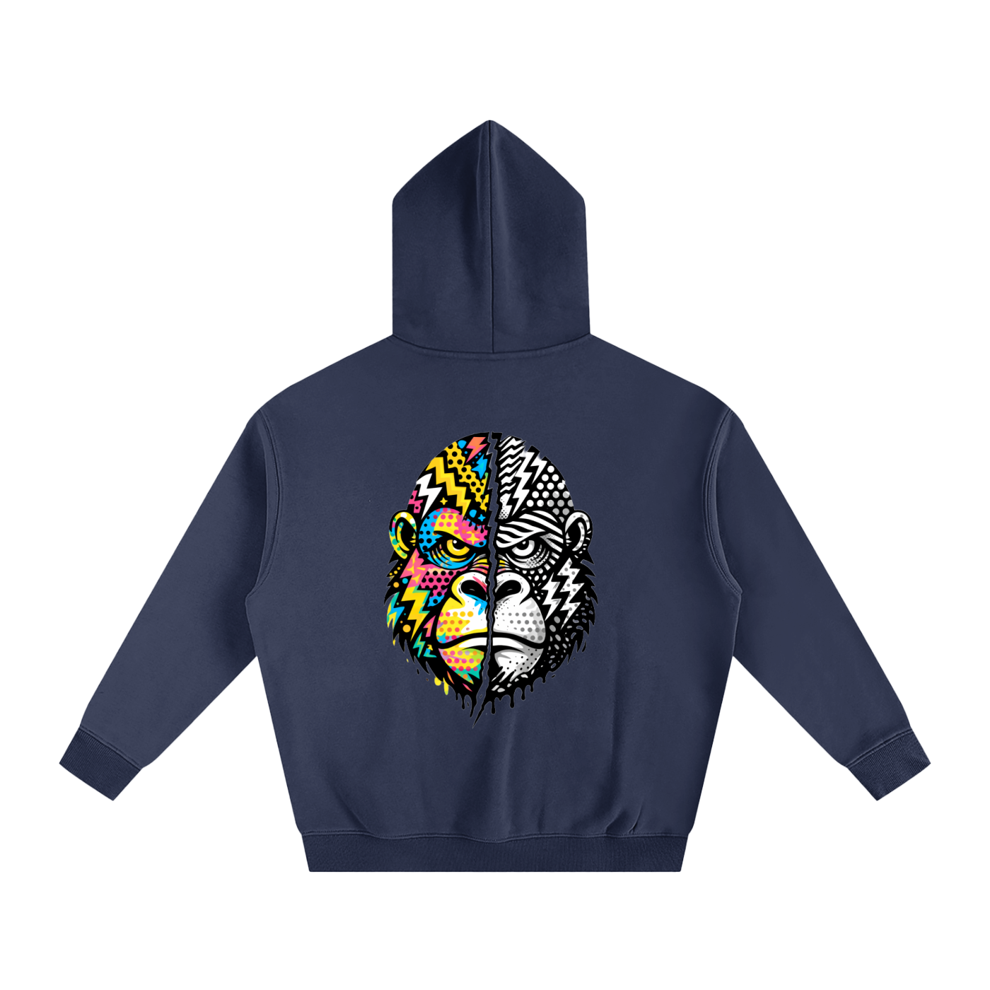 LQYD ADULT| HALF WILD GORILLA  BAGGY HOODIE
