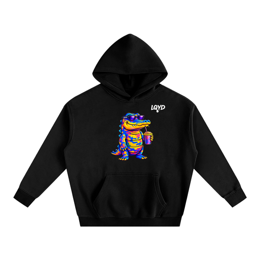 LQYD ADULT| SUMMER GATOR BLACK EDITION BAGGY HOODIE