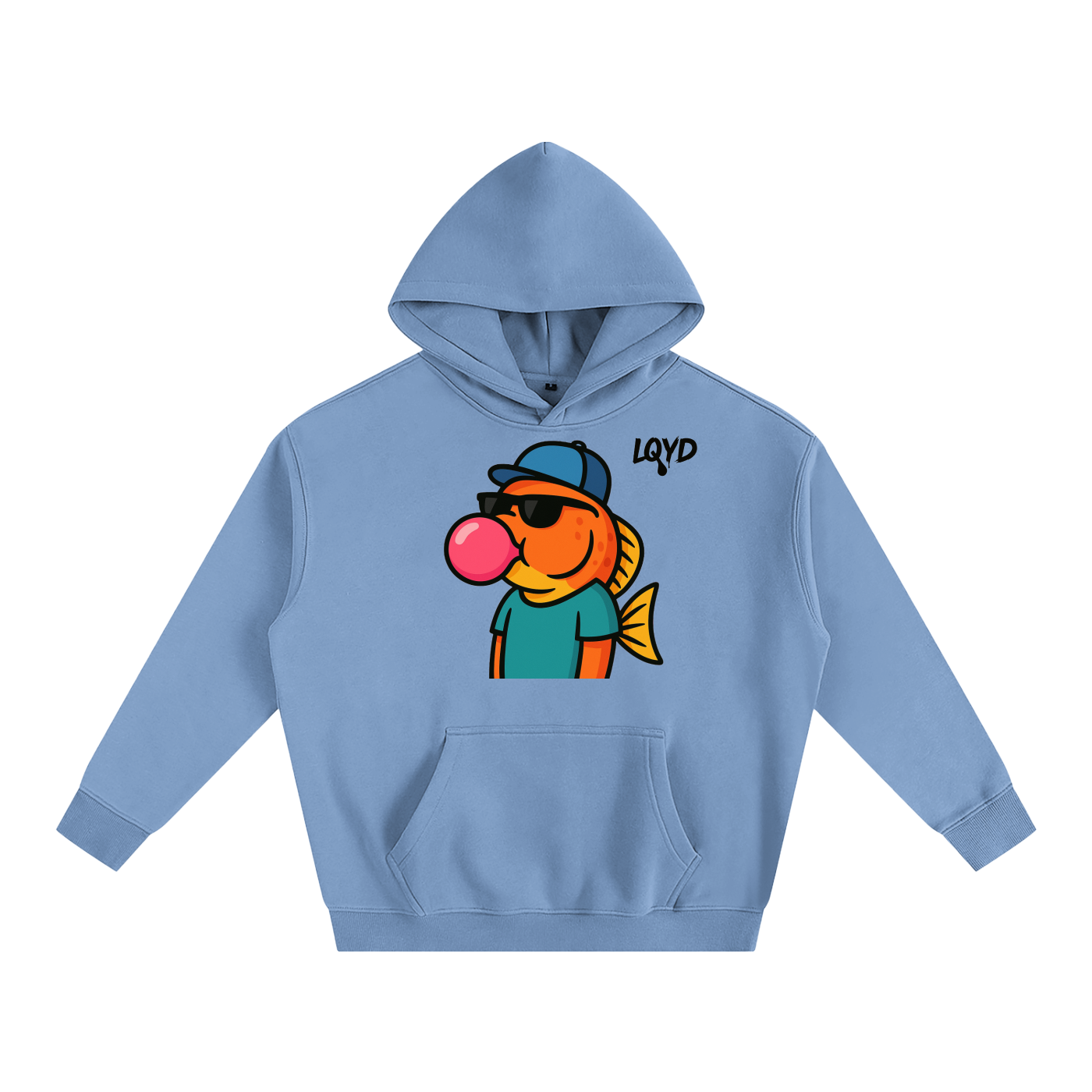 LQYD ADULT| BUBBLEGUM FISH BAGGY HOODIE