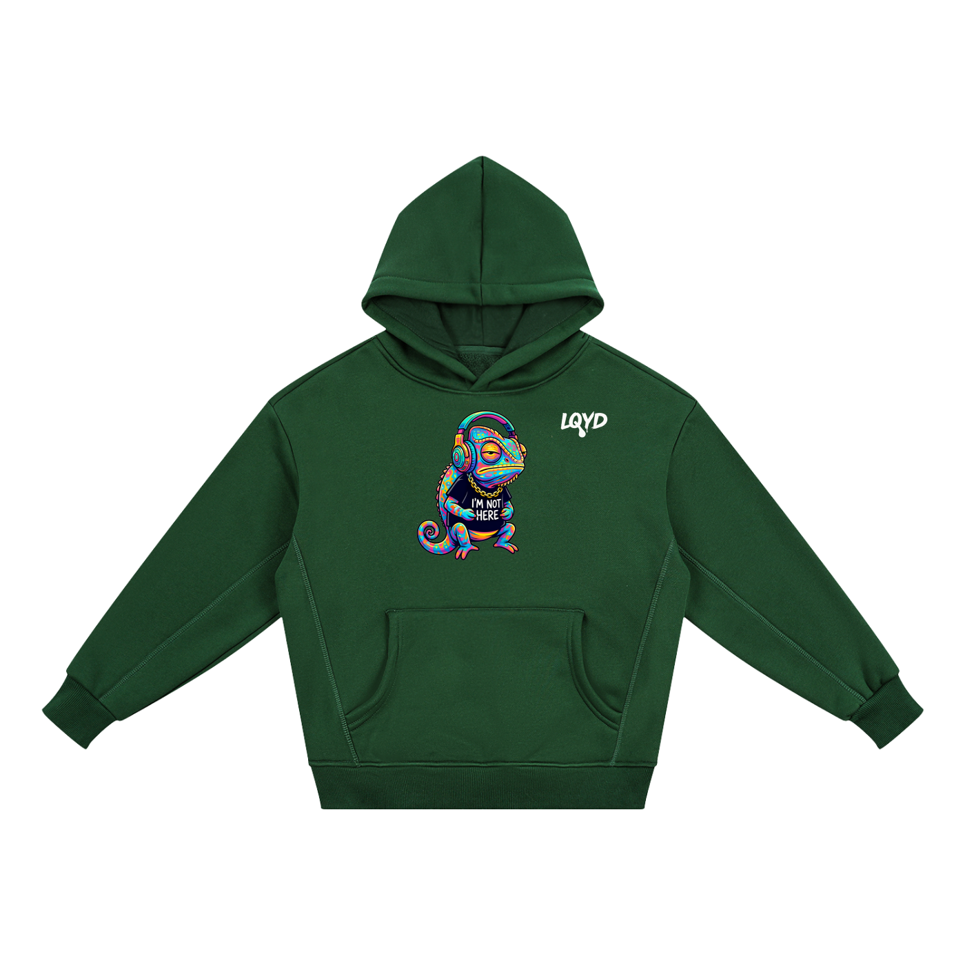 LQYD YOUTH| COOL CHAMELEON DARK BAGGY HOODIE