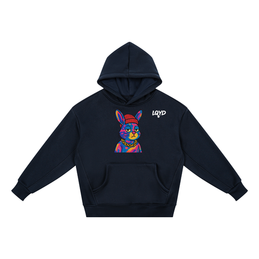 LQYD YOUTH| GRAFFITI BUNNY DARK BAGGY HOODIE