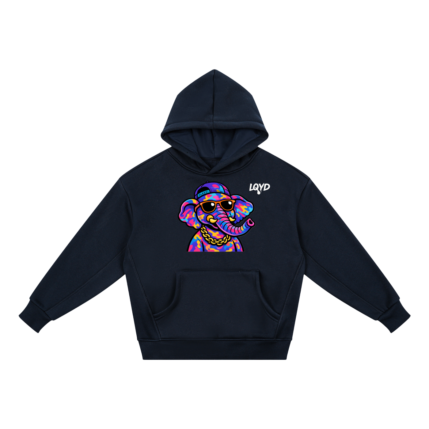 LQYD YOUTH| DJ ELEPHANT DARK BAGGY HOODIE