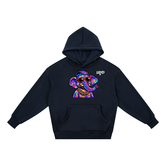 LQYD YOUTH| DJ ELEPHANT DARK BAGGY HOODIE