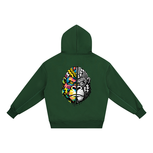LQYD YOUTH| HALF WILD GORILLA DARK BAGGY HOODIE