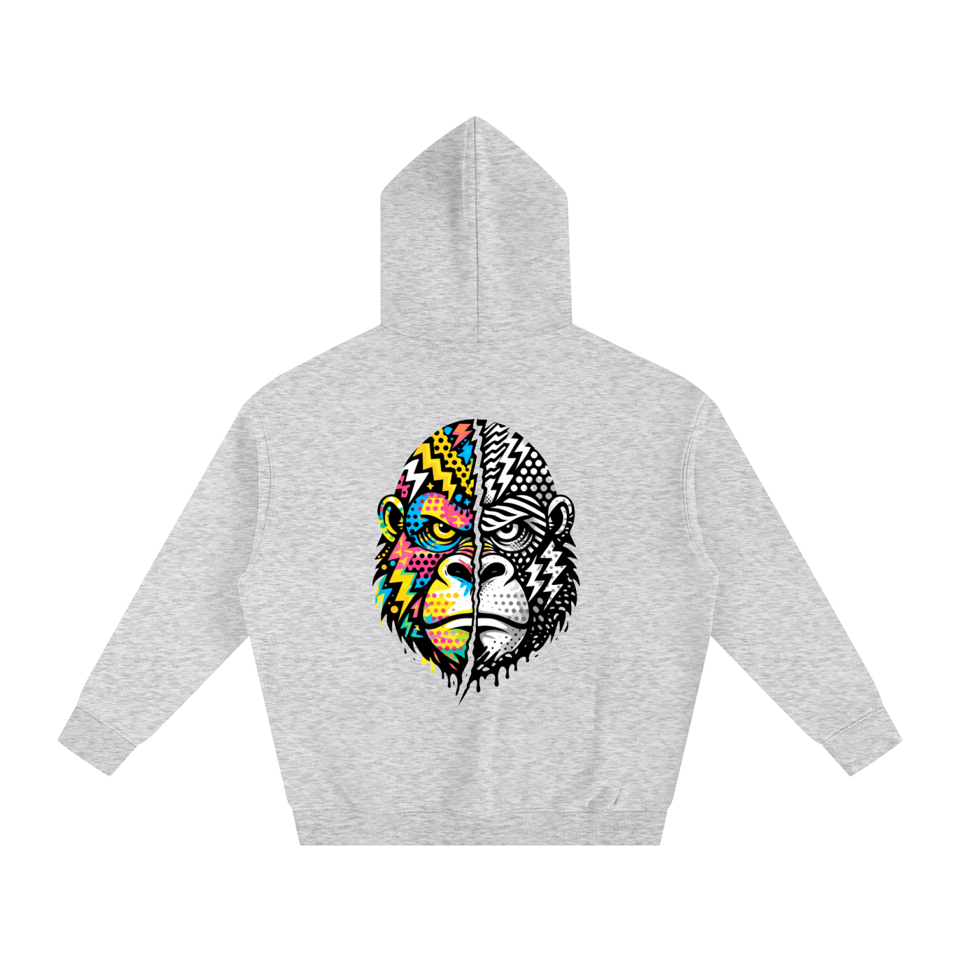 LQYD ADULT| HALF WILD GORILLA  BAGGY HOODIE