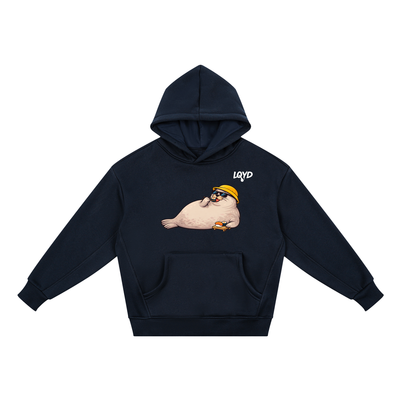 LQYD YOUTH| SUSHI BANDIT SEAL DARK BAGGY HOODIE