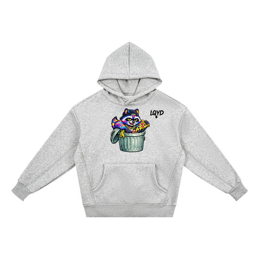 LQYD YOUTH| DUMPSTER DIVING LIGHT RACCOON DARK BAGGY HOODIE
