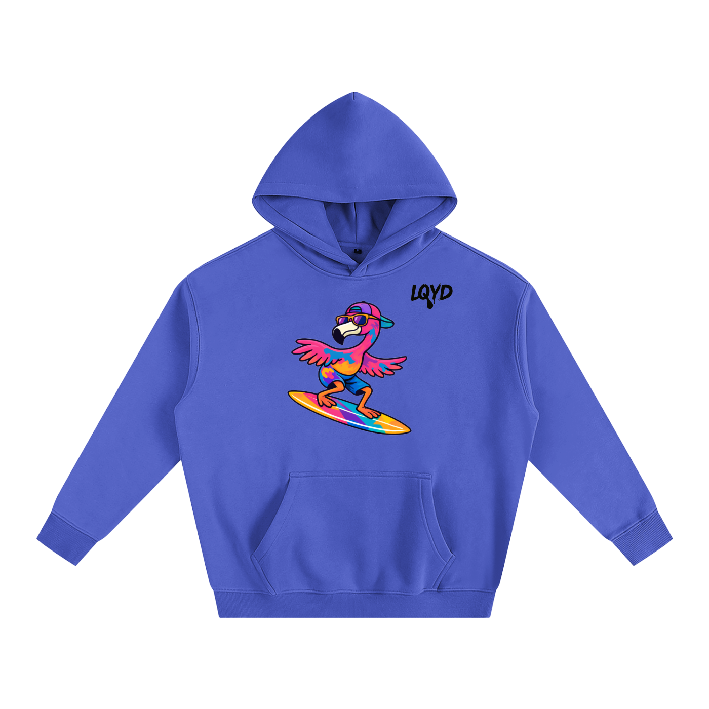 LQYD ADULT| SURF'S UP FLAMINGO BAGGY HOODIE