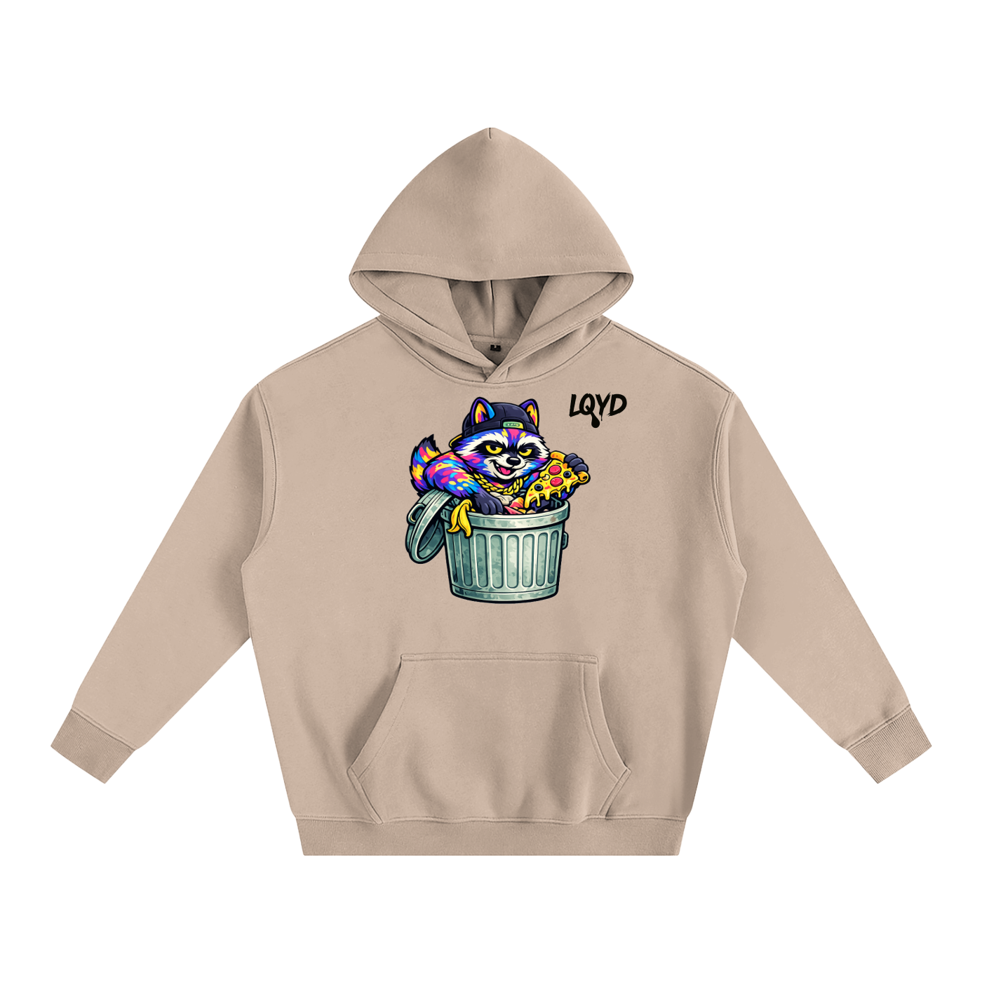 LQYD ADULT| DUMPSTER DIVING RACCOON BAGGY HOODIE