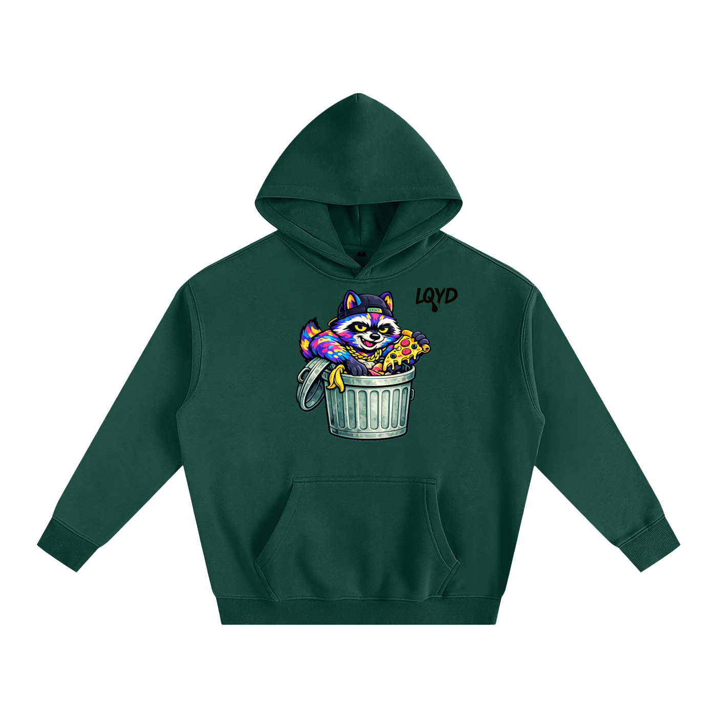 LQYD ADULT| DUMPSTER DIVING RACCOON BAGGY HOODIE
