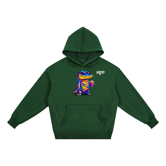 LQYD YOUTH| SUMMER GATOR DARK BAGGY HOODIE