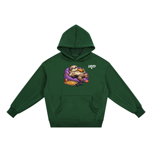 LQYD YOUTH| IDLE SLOTH DARK BAGGY HOODIE