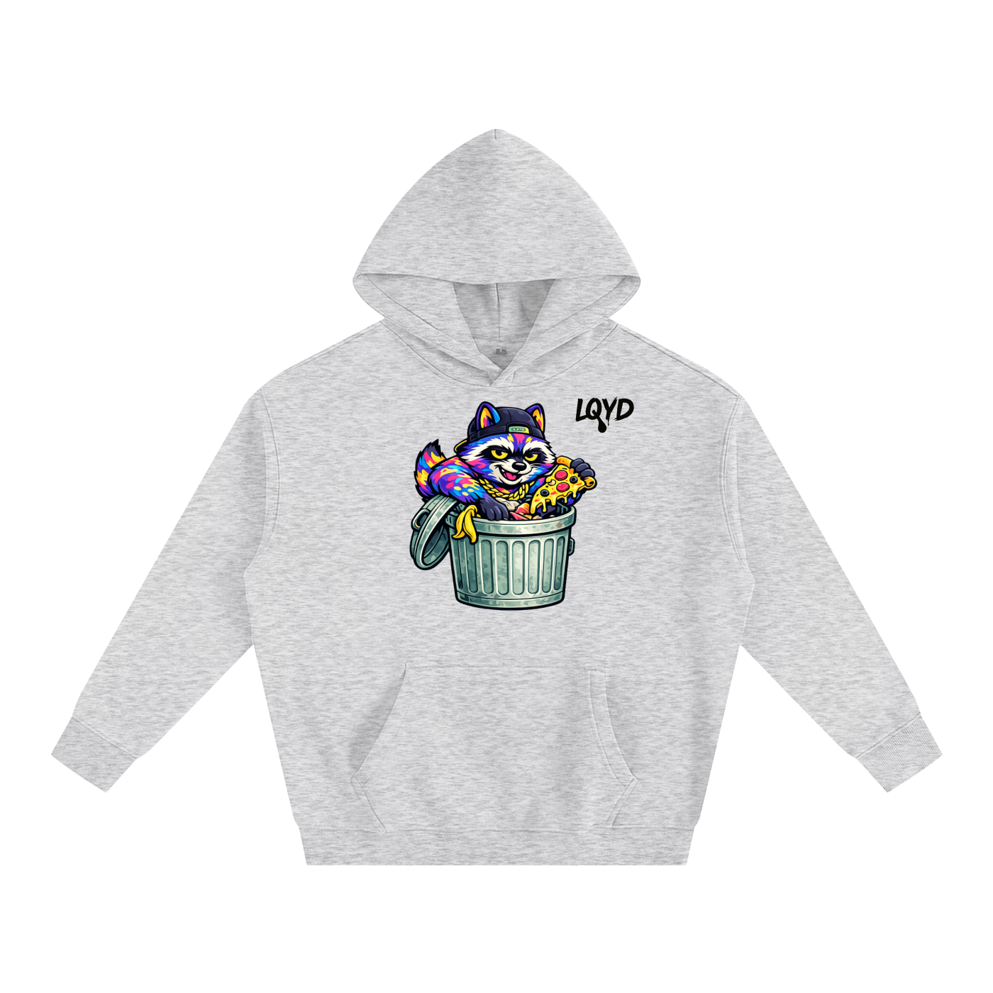 LQYD ADULT| DUMPSTER DIVING RACCOON BAGGY HOODIE
