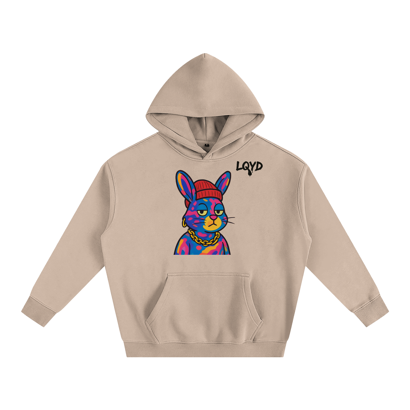 LQYD ADULT| GRAFITTI BUNNY BAGGY HOODIE