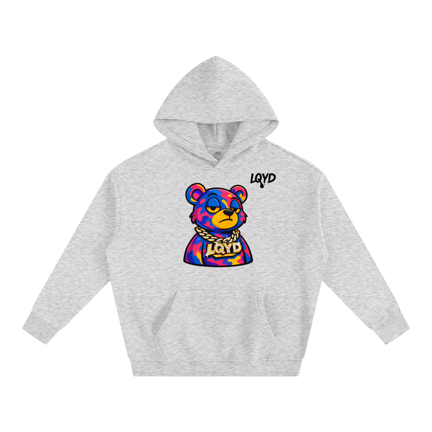 LQYD ADULT| BLINGED OUT BEAR BAGGY HOODIE